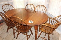 Kitchen Table with (6) Chairs (64x42x30.25")