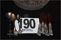 Souvenir Spoon, Spreader & Glass Bowl
