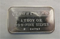 1oz .999 Fine Silver Bar - Engelhard P 64797