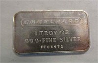 1oz .999 Fine Silver Bar - Engelhard PF 85471
