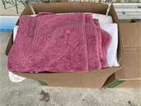 Box of towels and linen