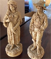 Pair of figurines, 16” tall