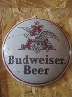 Budweiser Button Metal Sign
