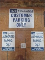 Lot of (3) TDS Telecom Metal Signs
