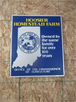 Hoosier Homestead Farm Metal Sign
