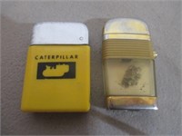 Lot of (2) Scripto & Caterpillar Lighters