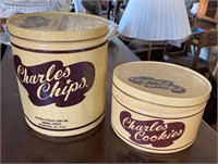 Charles Chips/Charles Cookies tins