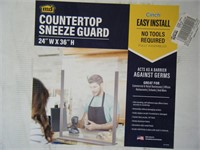 Brand new fully-assembled countertop sneeze guard