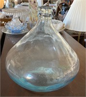 Unusual glass vase 12” tall