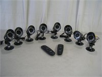 8 count LOREX MC7662 security camera + 2 remotes