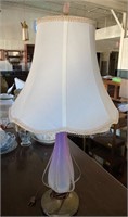 Opalescent vase lamp