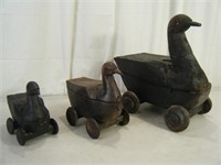 Set of 3 wooden Ducks