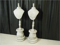 Pair beautiful wooden jewelry stands