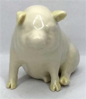 Belleek Porcelain Pig Figure