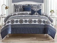New Darlington 5-Piece Comforter Set, King, Navy