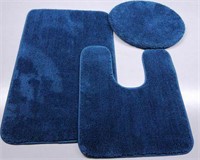 Mainstays Bath Mat Set Anti Skid 3 Pieces Blue
