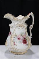 13 IN FLORAL PITCHER