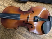 Old violin in case with bow. As is.