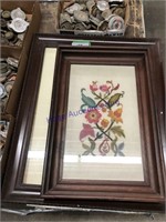 PAIR OF FRAMED NEEDLEWORK PICTURES