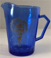 Collectable Cobalt Blue Shirley Temple Pitcher