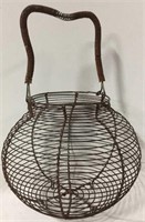 Vintage English Wire Footed Egg Basket