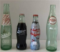 Four Collectible Cola Bottles