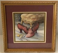 Framed and Matted Watercolor Print