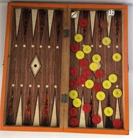 Vintage Checkers & Backgammon Game
