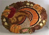 Signature Colorful Ceramic Turkey Platter