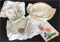 Vintage Appliquéd & Embroidered Linens