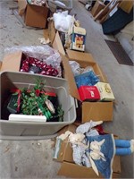 Lot of misc boxes of Holiday decorations