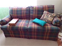 Very clean-Plaid sleeper couch