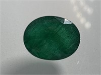 Certified 8.40 Cts Natural Oval Emerald