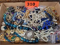 FLAT OF COSTUME JEWELRY- BEADS NECKLACES
