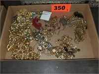FLAT OF COSTUME JEWELY- NECKLACES & MISC.