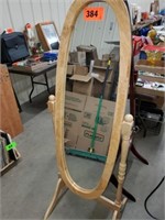 LIGHT COLORED OVAL CHAVAL FLOOR MIRROR