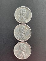 (3) 1943-D Steel Pennies