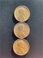 (3) 1917 Wheat Pennies