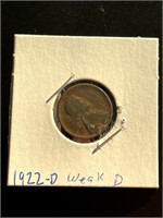 1922 "Weak-D" Wheat Penny