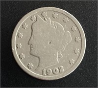 1902 Shielded “V” Nickel