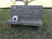 Wooden outdoor bench