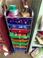 Stacking drawers shelf with jewelry items&supplies