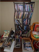 Display with large lot of DVD's