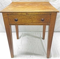 Grain Decorated 1 Drawer Stand w/ Sewing Contents