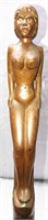 Carved Lady w/ Snake Walking Stick 63" Tall
