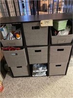L190- 9 CUBBY WALL UNIT WITH TOTES