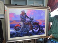 Oil on Canvas Signed Century Collection Bike Pic