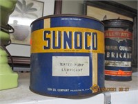1937 Sunoco Water Pump Lubricant Can w/Contents