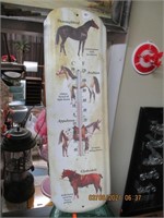 Metal Horse Wall Thermometer-works