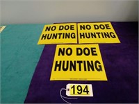 No doe hunting signs